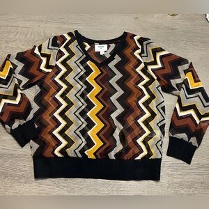 Missoni for Target Zigzag print semi sheer top size S